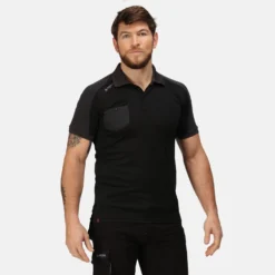 Regatta Mens Offensive Wicking Polo Shirt (Black) -Hiking Gear Shop k04e33897c9cdaf3702980240d50cf44f