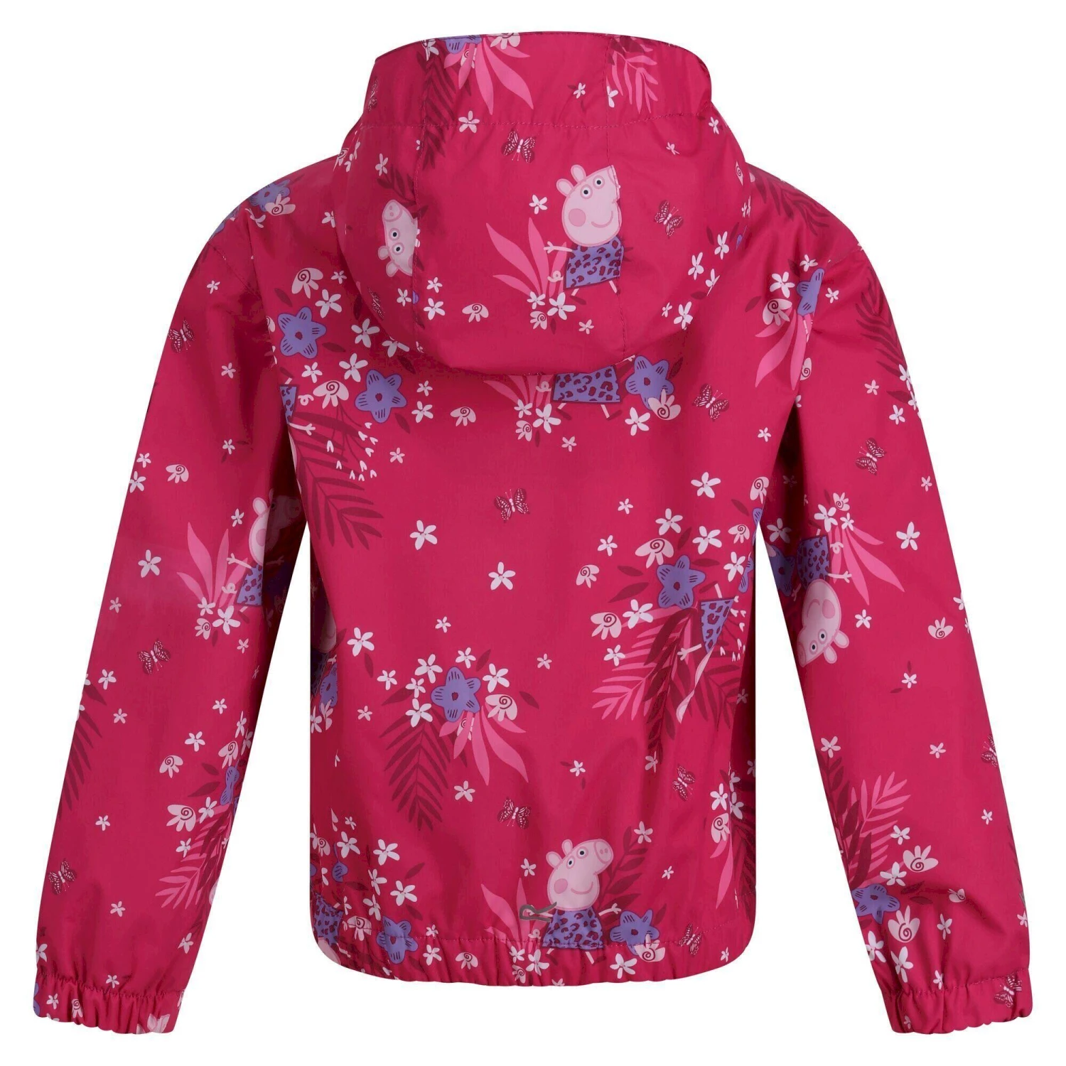 Regatta Childrens/Kids Peppa Pig Flowers Waterproof Jacket (Pink Fusion) 2 Regatta Childrens/Kids Peppa Pig Flowers Waterproof Jacket (Pink Fusion) - Image 2
