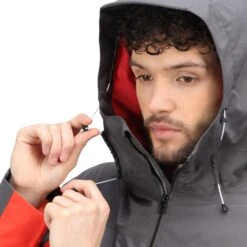 Regatta Mens Highton Stretch Waterproof Jacket (Rhino/Cajun Orange) 9 Regatta Mens Highton Stretch Waterproof Jacket (Rhino/Cajun Orange) -Hiking Gear Shop k0e5c1df454ad22167e3fe5aae6a48d83