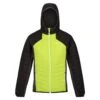 Regatta Mens Trutton Hooded Soft Shell Jacket (Bright Kiwi/Black)