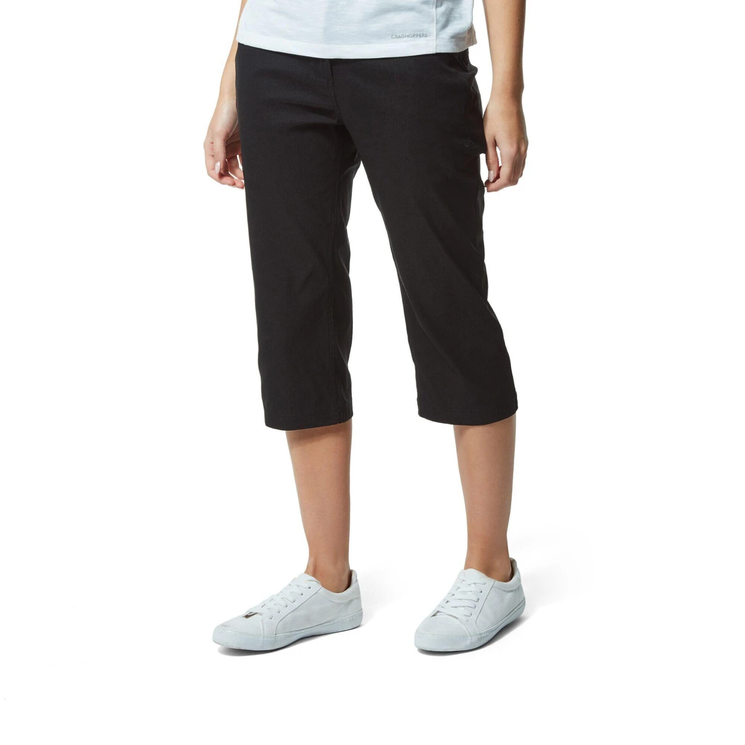 Craghoppers Womens/Ladies Kiwi Pro II Cropped Trousers (Black) 3 Craghoppers Womens/Ladies Kiwi Pro II Cropped Trousers (Black) - Image 3
