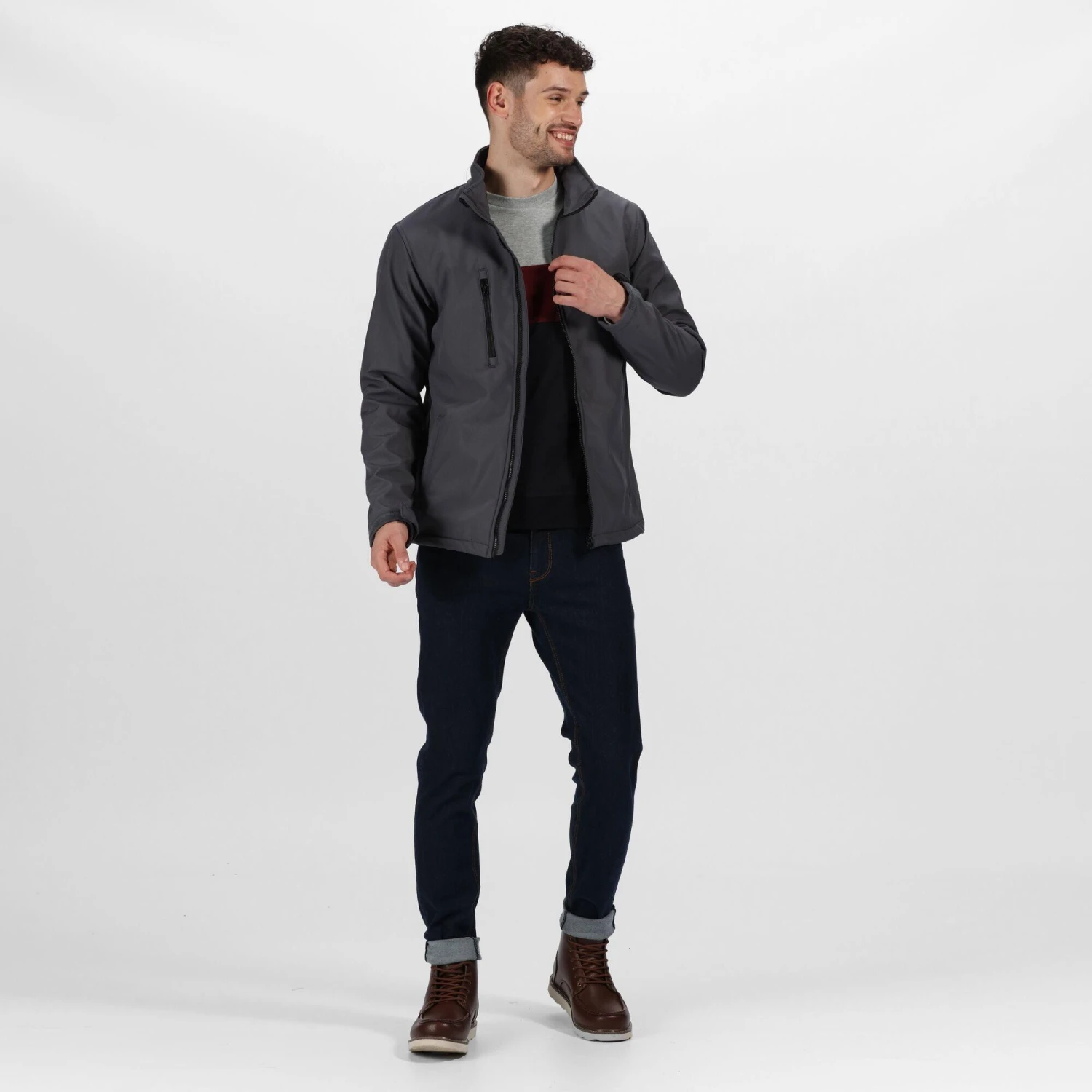 Regatta Mens Ablaze 3 Layer Softshell Jacket (Seal Grey) 4 Regatta Mens Ablaze 3 Layer Softshell Jacket (Seal Grey) - Image 4