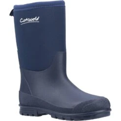 Cotswold Childrens/Kids Hilly Neoprene Wellington Boots (Navy)