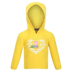 Regatta Childrens/Kids Peppa Pig Floral Hoodie (Maize Yellow)