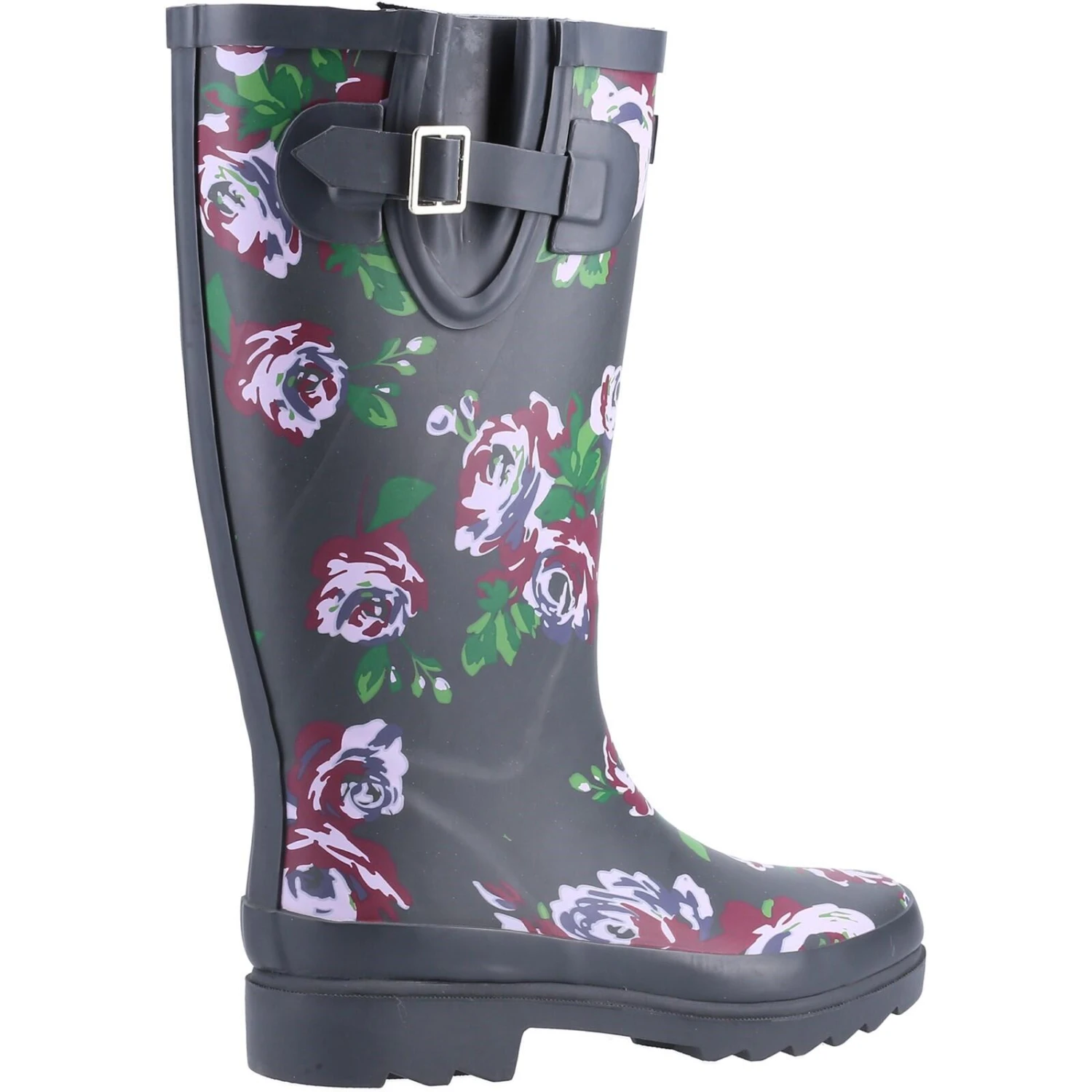 Cotswold Blossom Patterned Wellingtons Purple 3 Cotswold Blossom Patterned Wellingtons Purple - Image 3