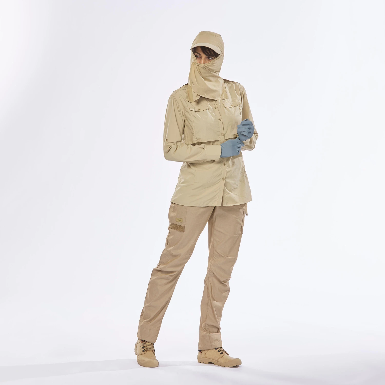 Women's Anti-UV Long-sleeved Desert Trekking Shirt DESERT 900 13 Women's Anti-UV Long-sleeved Desert Trekking Shirt DESERT 900 - Image 13