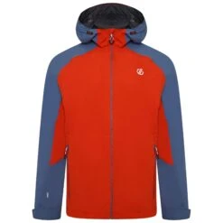 Dare 2b Mens Attain II Waterproof Jacket (Burnt Salmon/Stellar Blue)