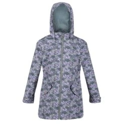 Regatta Childrens/Kids Talei Floral Waterproof Jacket (Balsam Green)