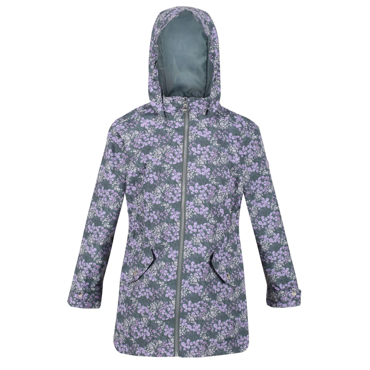 Regatta Childrens/Kids Talei Floral Waterproof Jacket (Balsam Green) 1 Regatta Childrens/Kids Talei Floral Waterproof Jacket (Balsam Green)