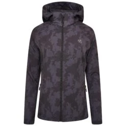 Dare 2b Womens/Ladies Far Out Mirage Print Soft Shell Jacket (Black)