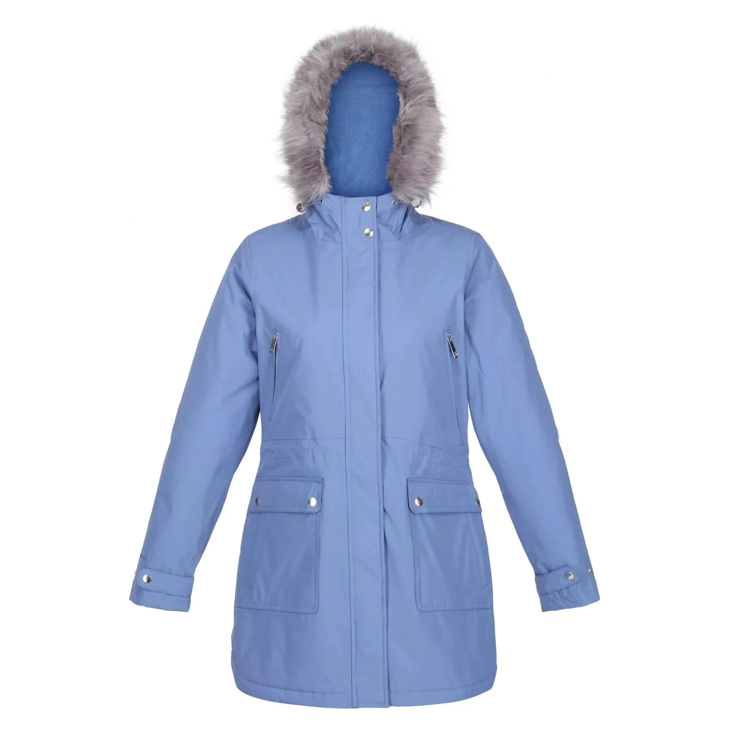 Regatta Womens/Ladies Sabinka Faux Fur Trim Parka (Slate Blue) 1 Regatta Womens/Ladies Sabinka Faux Fur Trim Parka (Slate Blue)