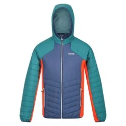 Regatta Mens Trutton Hooded Soft Shell Jacket (Bright Kiwi/Black) -Hiking Gear Shop k7141476984692ebea73543a41bb9609c