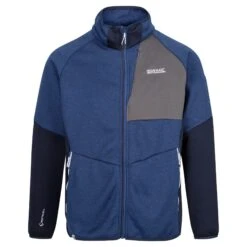 Regatta Mens Foley Hybrid Stretch Soft Shell Jacket (Prussian Blue/Navy)
