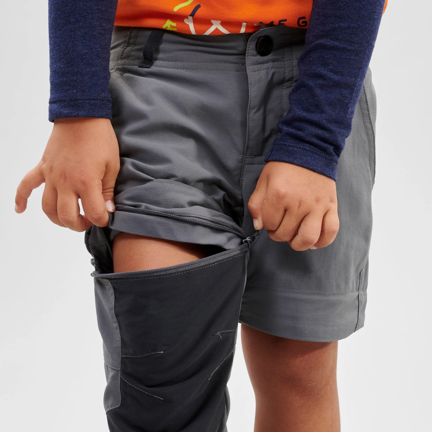 Quechua Kids' Hiking Zip-Off Trousers MH500 2 5 Quechua Kids' Hiking Zip-Off Trousers MH500 2 - Image 5