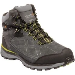 Regatta Mens Samaris Suede Hiking Boots (Briar/Lime Green)
