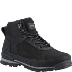 Cotswold Mens Yanworth Leather Hiking Boots (Black)