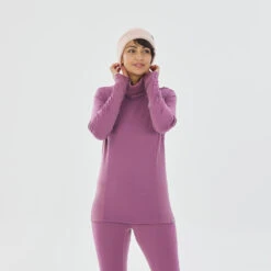 WEDZE Women's Ski Base Layer - BL 900 Wool High Neck