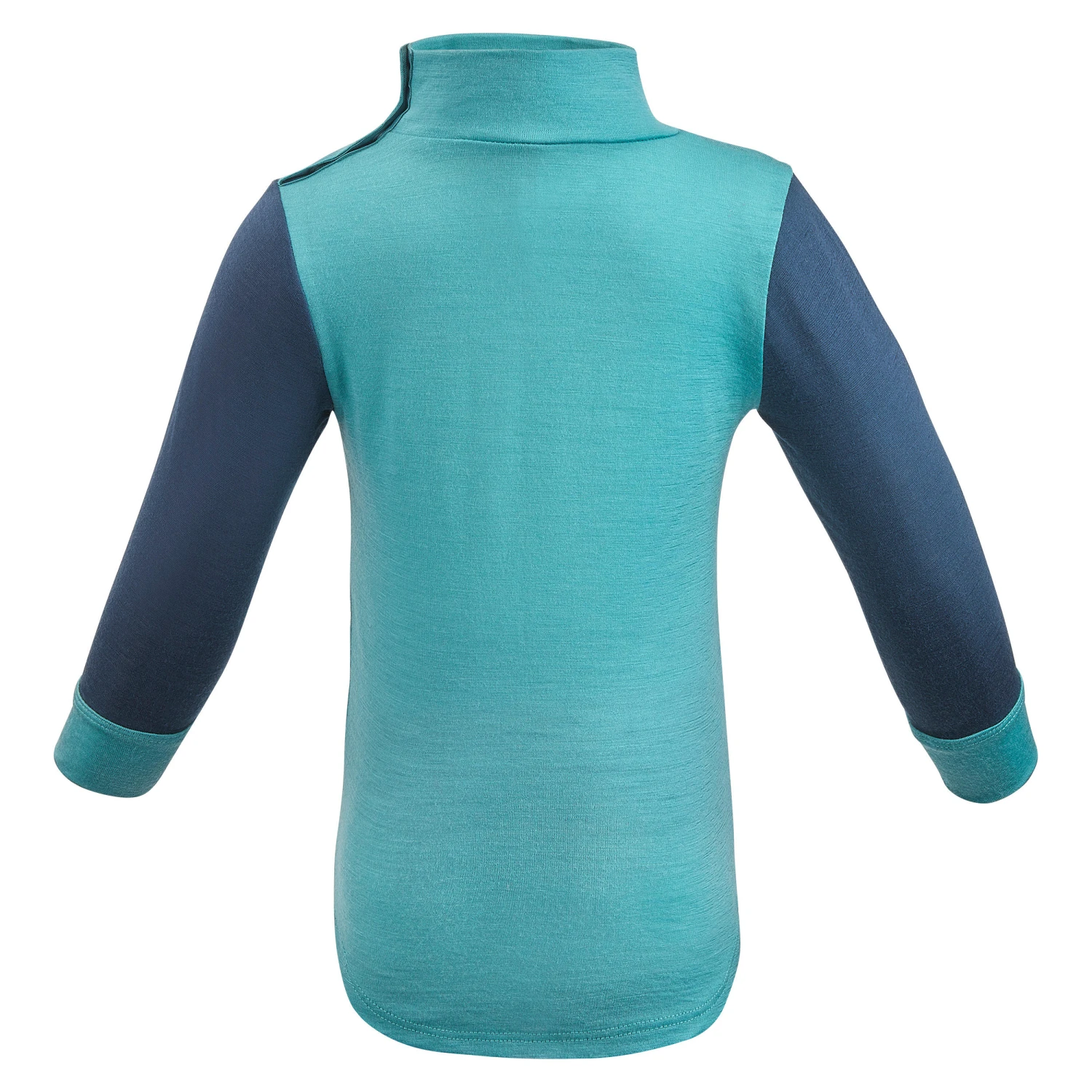 WEDZE Baby Ski Base Layer Top, Undershirt Merino Wool MERIWARM Turquoise 4 WEDZE Baby Ski Base Layer Top, Undershirt Merino Wool MERIWARM Turquoise - Image 4