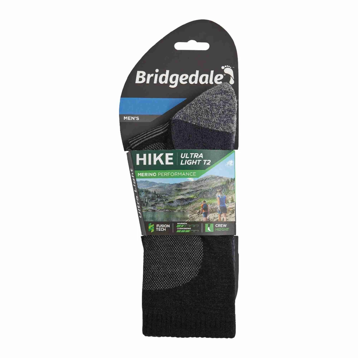 Bridgedale HIKE Ultralight T2 Merino Performance Original Crew Men's 2 Bridgedale HIKE Ultralight T2 Merino Performance Original Crew Men's - Image 2