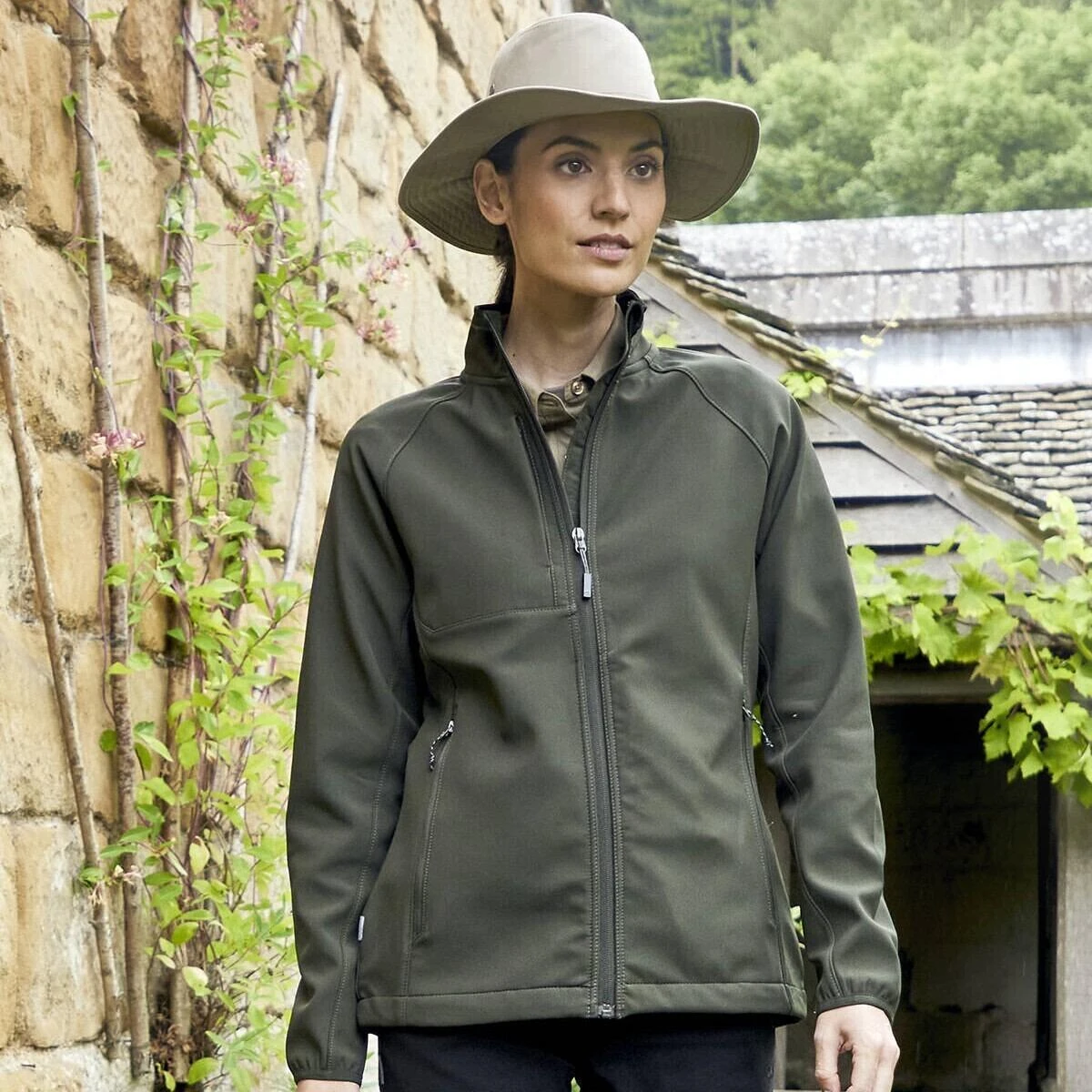 Craghoppers Womens/Ladies Expert Basecamp Soft Shell Jacket (Dark Cedar) 2 Craghoppers Womens/Ladies Expert Basecamp Soft Shell Jacket (Dark Cedar) - Image 2