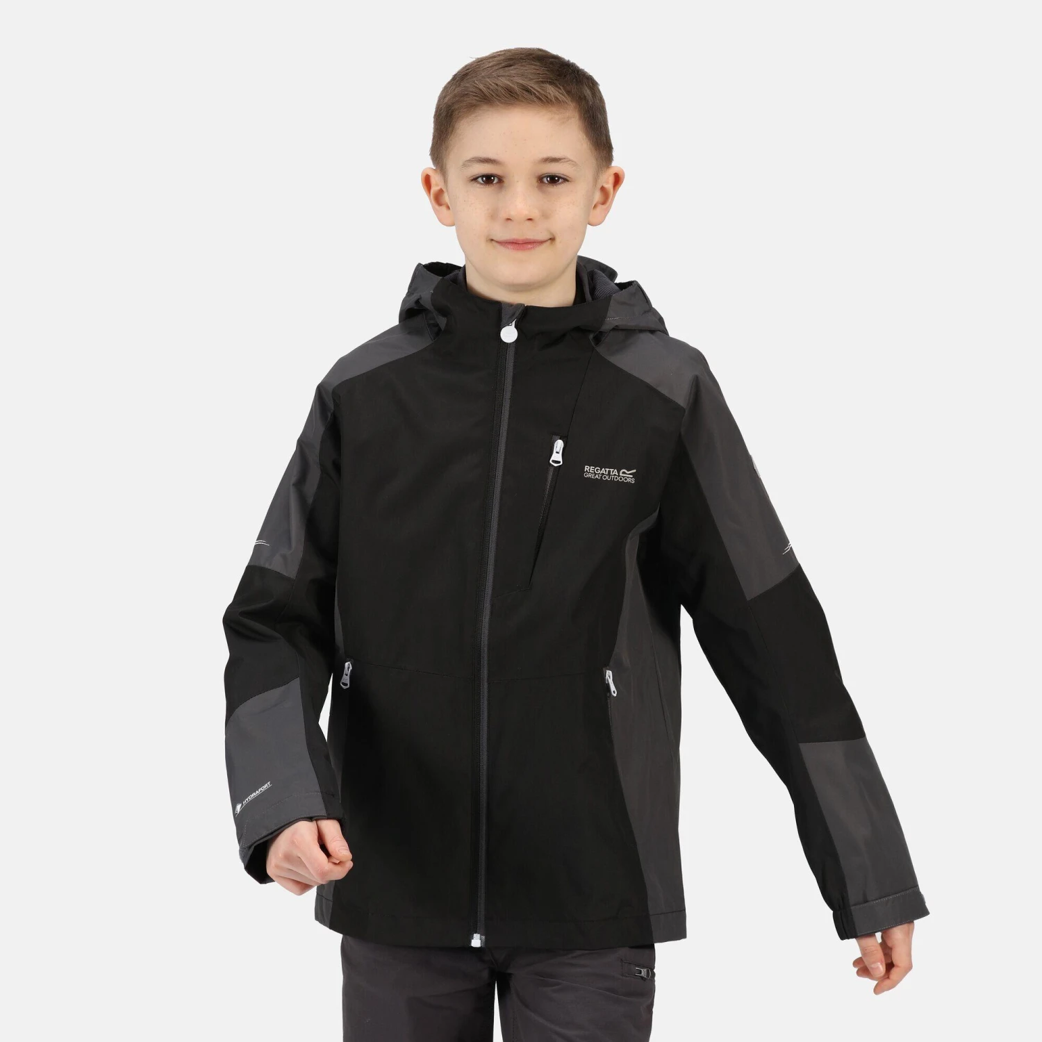 Regatta Calderdale II Kids' Hiking Waterproof Rain Jacket 5 Regatta Calderdale II Kids' Hiking Waterproof Rain Jacket - Image 5