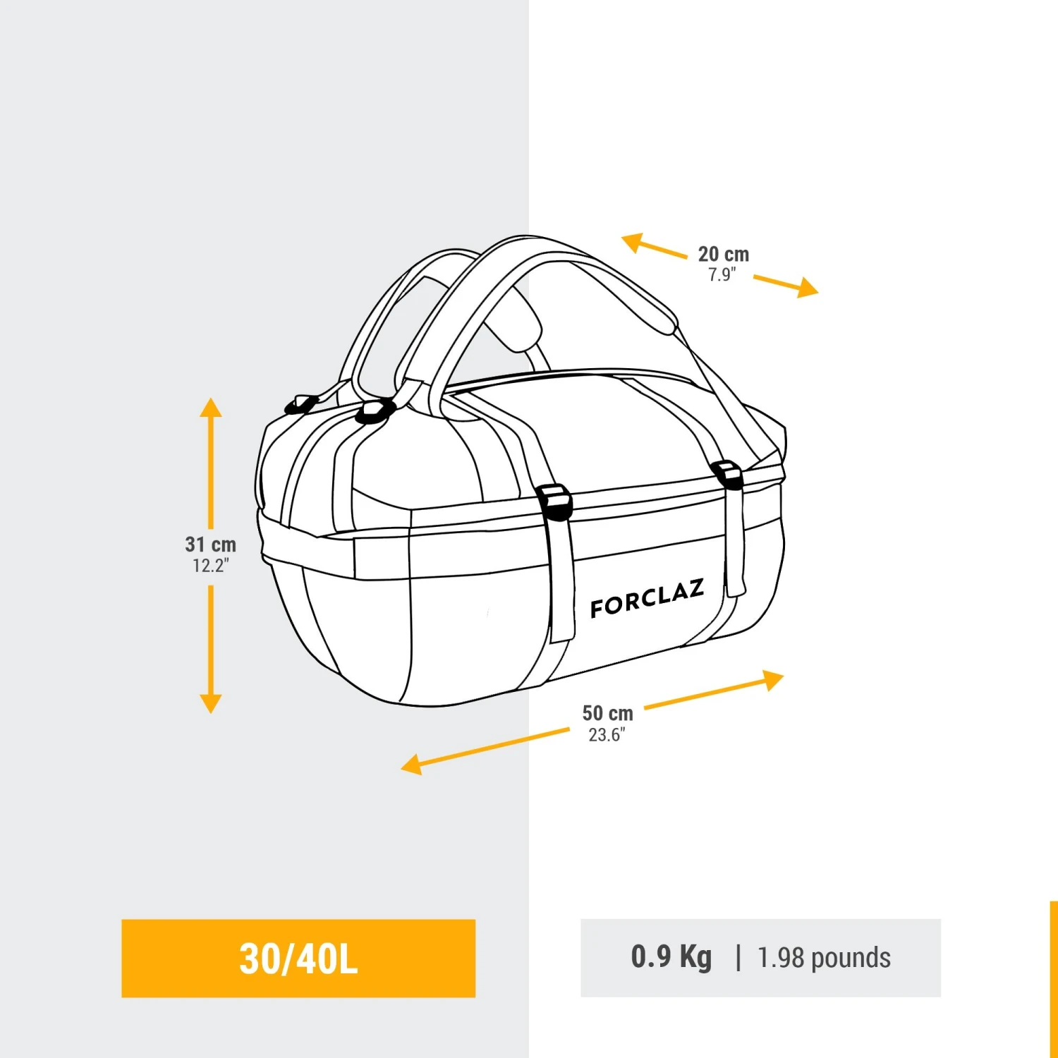 Duffle Carry Bag 30/40 L - EXTEND 3 Duffle Carry Bag 30/40 L - EXTEND - Image 3
