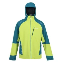 Regatta Mens Highton Pro Waterproof Jacket (Bright Kiwi/Pacific Green)
