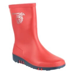 Dunlop Childrens Unisex Mini Elephant Wellington Boots (Red/Blue)