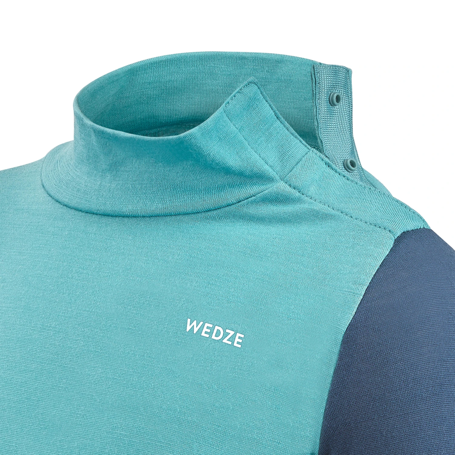WEDZE Baby Ski Base Layer Top, Undershirt Merino Wool MERIWARM Turquoise 6 WEDZE Baby Ski Base Layer Top, Undershirt Merino Wool MERIWARM Turquoise - Image 6
