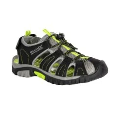 Regatta Childrens/Kids Westshore Sandals (Black/Lime Green)