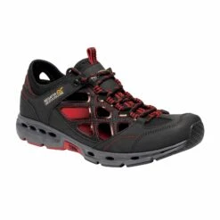 Regatta Mens Samaris Crosstrek Sandals (Black/Classic Red)