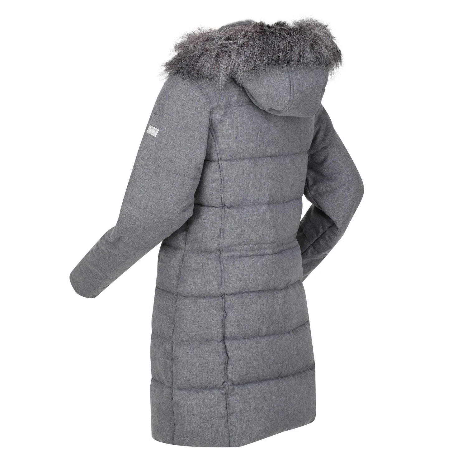 Regatta Womens/Ladies Della Wool Effect Insulated Parka (Cyberspace Marl) 3 Regatta Womens/Ladies Della Wool Effect Insulated Parka (Cyberspace Marl) - Image 3