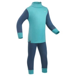 WEDZE Baby Ski Base Layer Top, Undershirt Merino Wool MERIWARM Turquoise 17 WEDZE Baby Ski Base Layer Top, Undershirt Merino Wool MERIWARM Turquoise -Hiking Gear Shop keed6e176f8944d06252406caefb68099