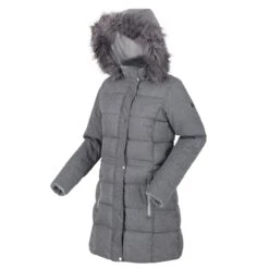 Regatta Womens/Ladies Della Wool Effect Insulated Parka (Cyberspace Marl) 8 Regatta Womens/Ladies Della Wool Effect Insulated Parka (Cyberspace Marl) -Hiking Gear Shop kf0afc4c6a7f4260b7235bfae8a323387